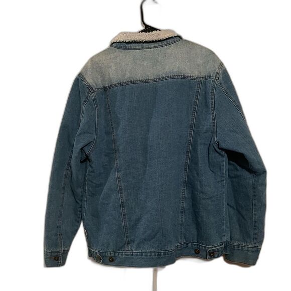 Brooklyn Cloth Denim Jacket Sherpa Lined Blue Denim - Picture 3 of 3